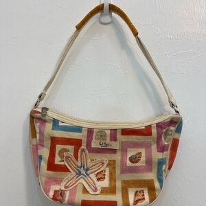 Paul Brent Canvas  Seahorse Starfish Shoulder  Beach Bag Hand Bag Purse